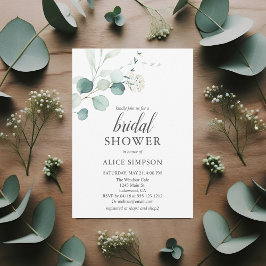 Invitación a la ducha de novia Boho Eucalyptus Gre