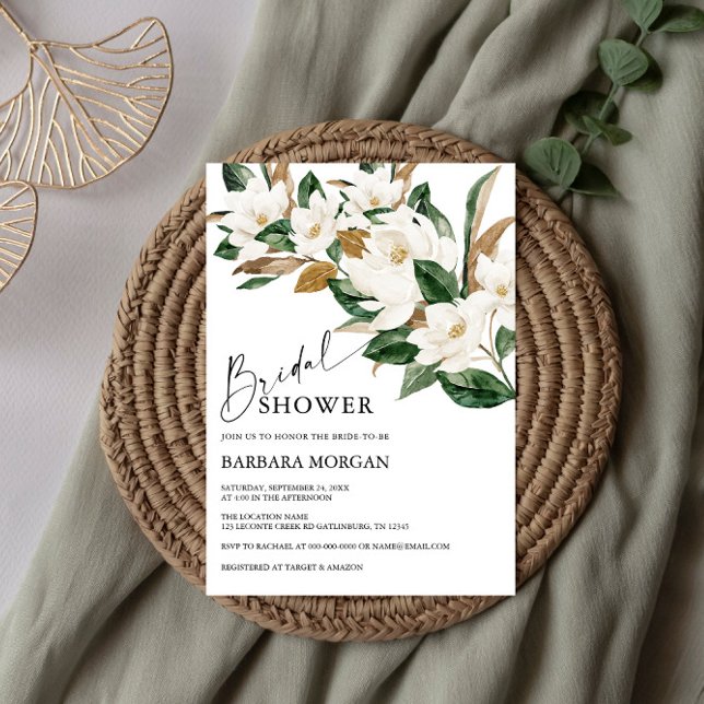 Invitación a la ducha de novia Boho Magnolia (Subido por el creador)
