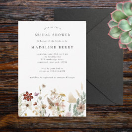 Invitación a la ducha de novia Boho Wildflower