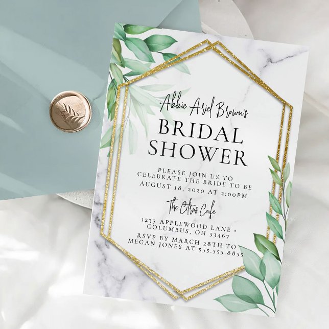 Invitación a la ducha de novia botánica (Subido por el creador)