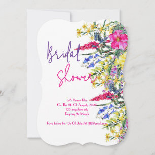 Invitación a la ducha de novia botánica