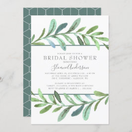 Invitación a la ducha de novia botánica de Vines m