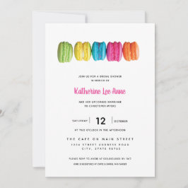 Invitación a la ducha de novia Bright Macaron