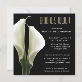 Invitación a la ducha de novia Calla Lillies