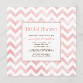 Invitación a la ducha de novia Chevron color agua