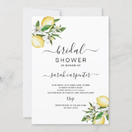 Invitación a la ducha de novia Citrus Lemons
