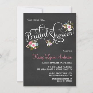 Invitación a la ducha de novia color rosa