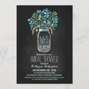 invitación a la ducha de novia con barro de cartón