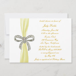 Invitación a la ducha de novia con brillantes de d