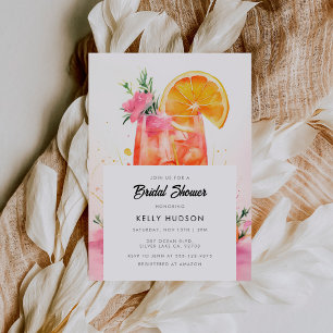 Invitación a la ducha de novia con cóctel acuático