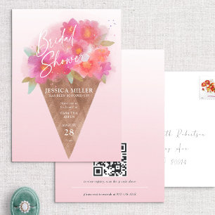 Invitación a la ducha de novia con crema de hielo