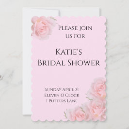 Invitación a la ducha de novia con diversión flora