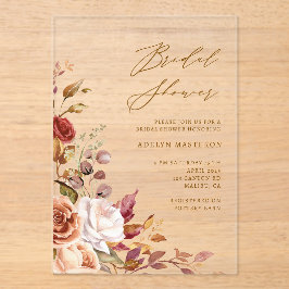 Invitación a la ducha de novia con elegancia flora