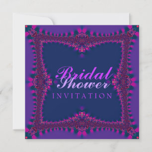 Invitación a la ducha de novia con encaje rosado p