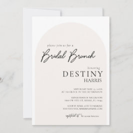 Invitación a la ducha de novia con escritura Minim