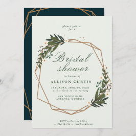 invitación a la ducha de novia con flores