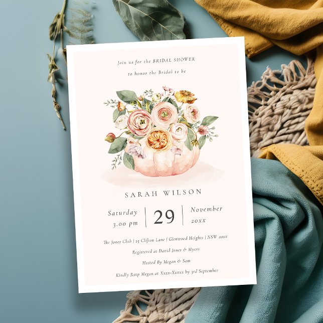 Invitación a la ducha de novia con flores de calab (Subido por el creador)