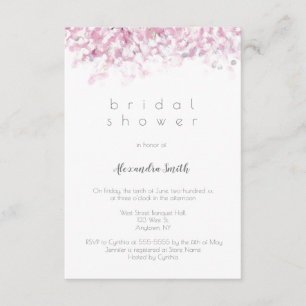 Invitación a la ducha de novia con flores de cerez