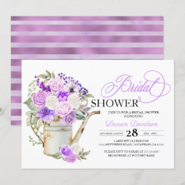 Invitación a la ducha de novia con flores de la pr