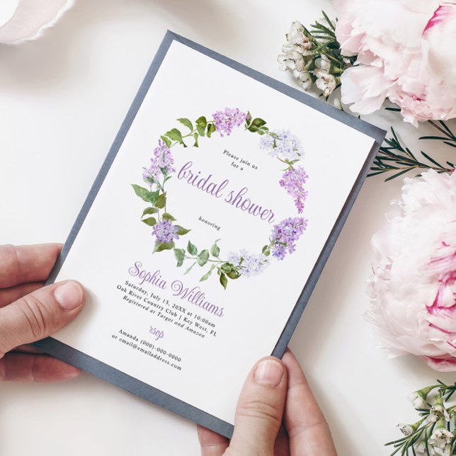 Invitación a la ducha de novia con flores rusticas (Subido por el creador)