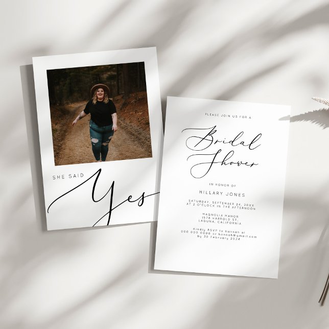 Invitación a la ducha de novia con fotografía Edgy (Subido por el creador)