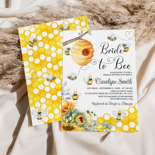 Invitación a la ducha de novia con girasol (Subido por el creador)