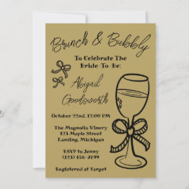 Invitación a la ducha de novia con mano blanda