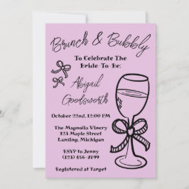 Invitación a la ducha de novia con mano blanda