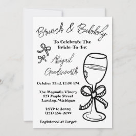 Invitación a la ducha de novia con mano blanda