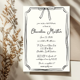 Invitación a la ducha de novia con mano blanda