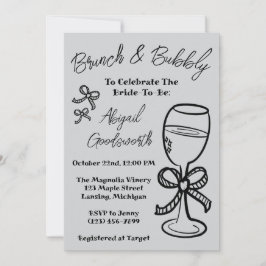 Invitación a la ducha de novia con mano blanda