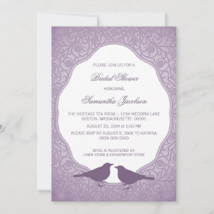 Invitación a la ducha de novia con marco floral mo