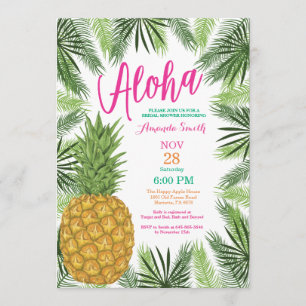 Invitación a la ducha de novia con piña tropical