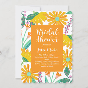 Invitación a la ducha de novia con poder de flor