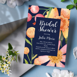 Invitación a la ducha de novia con poder de flor