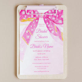 Invitación a la ducha de novia con punto de polka