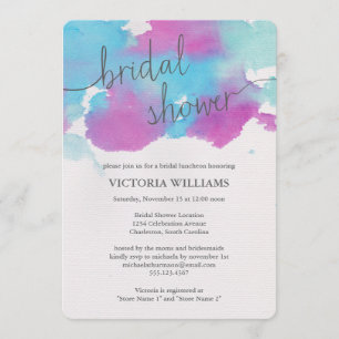 Invitación a la ducha de novia con sueños vibrante