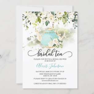 Invitación a la ducha de novia con té de novia - B