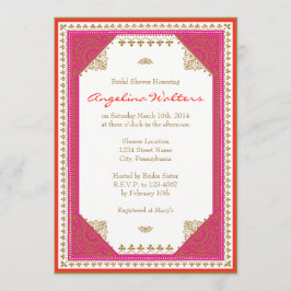 Invitación a la ducha de novia con tema marroquí