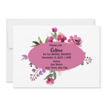 Invitación a la ducha de novia con texto editable