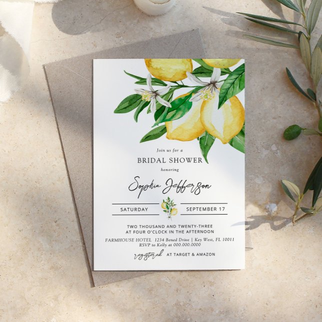 Invitación a la ducha de novia con vegetación de l (Subido por el creador)