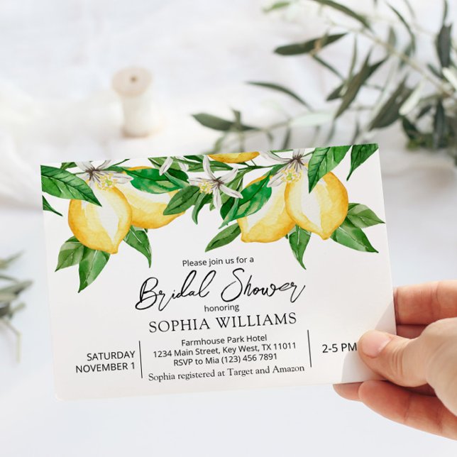 Invitación a la ducha de novia con vegetación de l (Subido por el creador)