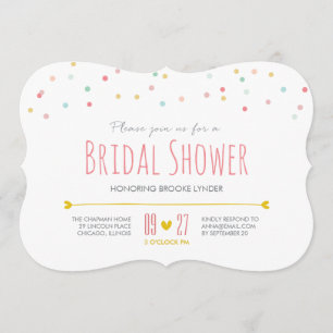 Invitación a la ducha de novia Confetti