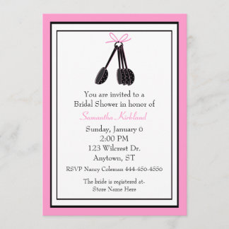 Invitación a la ducha de novia cucharas de medida