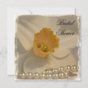 Invitación a la ducha de novia Daffodil and Pearls
