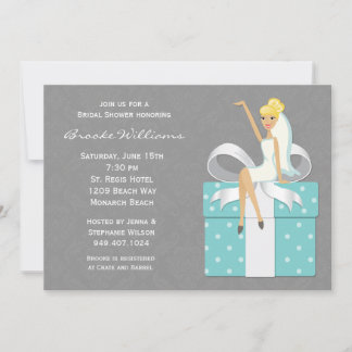Invitación a la ducha de novia Damask