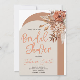 Invitación a la ducha de novia de arco floral Nara