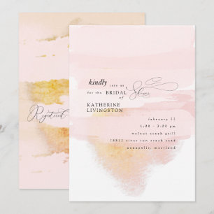 Invitación a la ducha de novia de arte contemporán