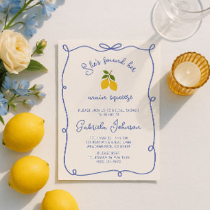 Invitación a la ducha de novia de Blue Whimsical L