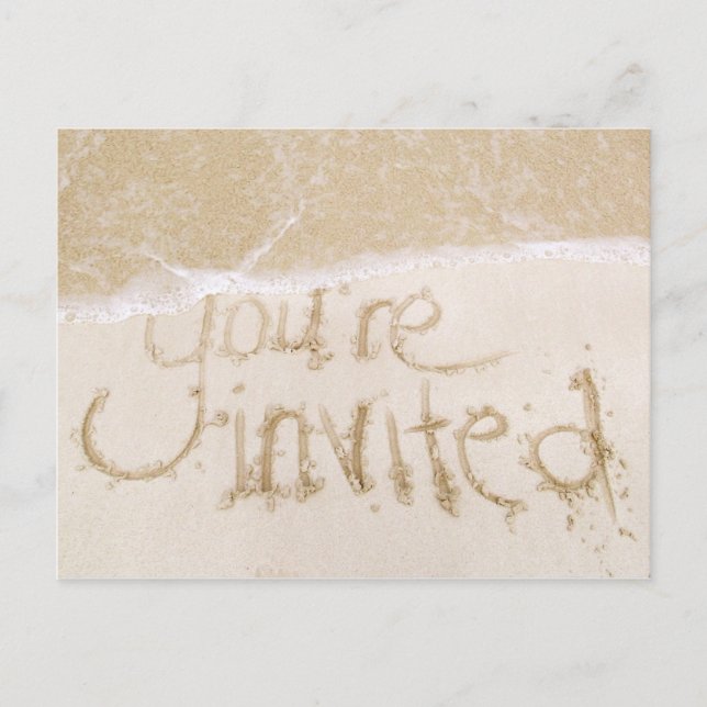 Invitación a la ducha de novia de boda de playa —a (Anverso)